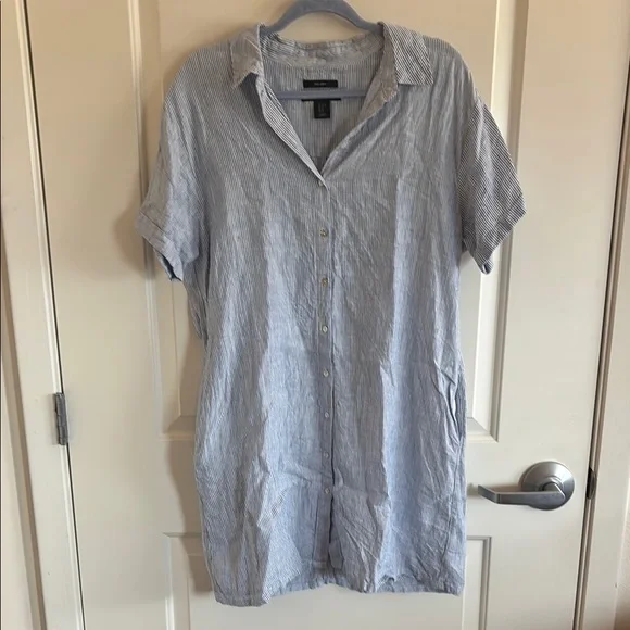 iralee linen wrap dress Anna Wrap Linen Dress M / Floral White